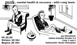 Vortrag/Lesung gegen Spende  Punk, Mental Health & Recovery with Craig Lewis