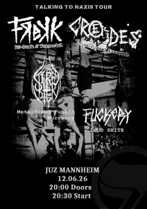Konzert: Frekk, Cre-des (Hardcore Punk), Stereobier, Fuckery (Raw Punk)